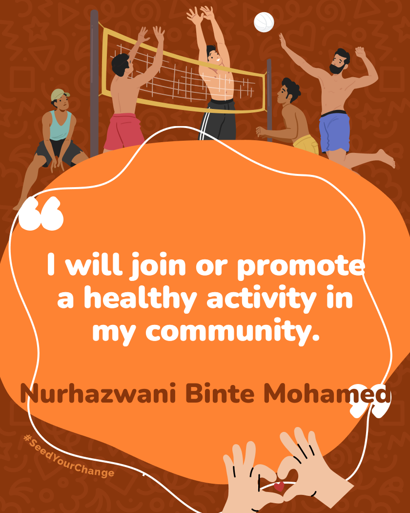 I will join or promote a healthy activity in my community.