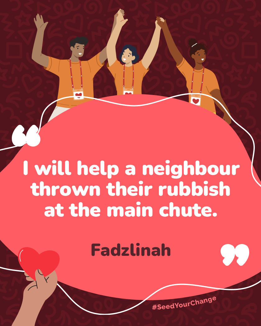 I will help a neighbour thrown their rubbish at the main chute.